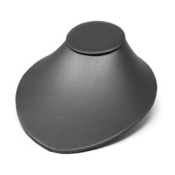 Slate grey leatherette flat necklace display 6.75 inch by 8 inch 3.75 inch tall