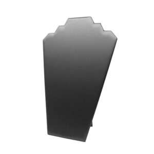 Large slate grey leatherette necklace pad with easel 8.25 inch wide 12.5 inch tall