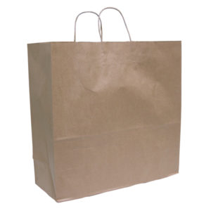 Jumbo shopping bag white paper for large retail purchases