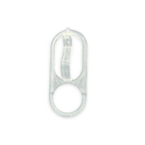 Clear plastic hanger connectors for retail displays linking two clothing hangers together (100 pack)