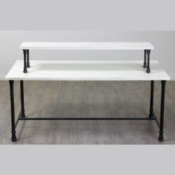 distressed white table riser