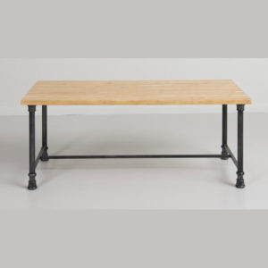large distressed pine display table