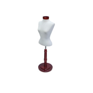 Complete and assembled dress form size N side view showing profile