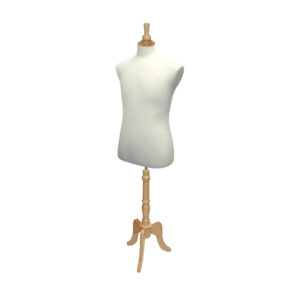 Complete and assembled dress form size regular with base for retail clothing display