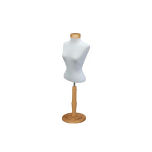 Complete and assembled dress form size N rear view showing back detail