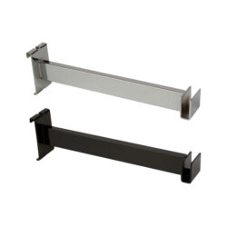 12 inch rectangular tubing hangrail bracket for gridwall panels to support garment rails
