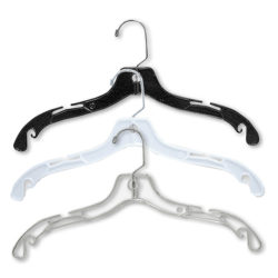 17 inch extra heavy weight plastic dress and blouse hanger H0410 black