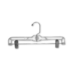 14 inch heavy weight wood hanger with clips for pants and skirts retail display