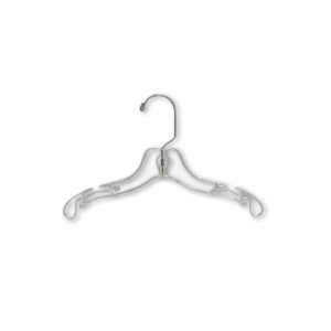 12 inch children heavy weight plastic top hanger H0710 clear