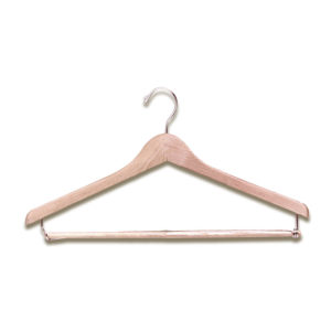 17 inch wood suit hanger H100 series blonde finish