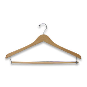 17 inch wood suit hanger H100 series walnut finish