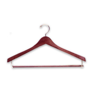 17 inch wood suit hanger H100 series white finish