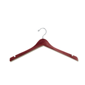 17 inch contoured wood shirt hanger H200 series blonde finish
