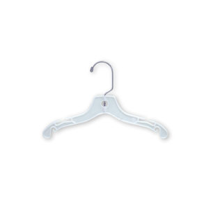 12 inch children heavy weight plastic top hanger H0710 white