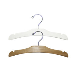 12 inch wood children dress and top hanger for retail kids clothing display