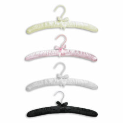 15 inch satin lingerie hanger with padded design for delicate garments