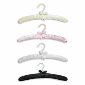 15 inch satin lingerie hanger with padded design for delicate garments