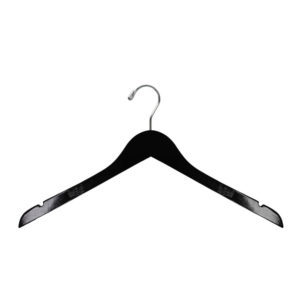 HW01 series wood top hanger with anti-slip notches for retail use