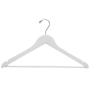 HW02 series wood hanger collection showing available finish options