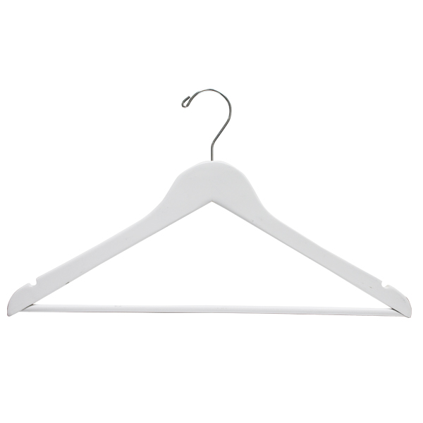 HW02 series wood hanger collection showing available finish options