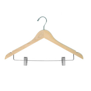 HW03 series wood suit hanger collection showing finish options