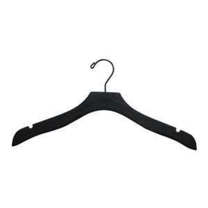 17 inch wood top hanger HW1111 series with chrome hook detail