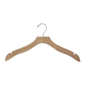 HW1111 series 17 inch wood hanger with pant bar for retail display
