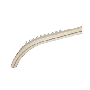 Wood top hanger with non-slip rubber trouser bar detail view