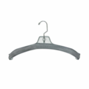 Charcoal foam hanger covers for protecting delicate garments on retail hangers