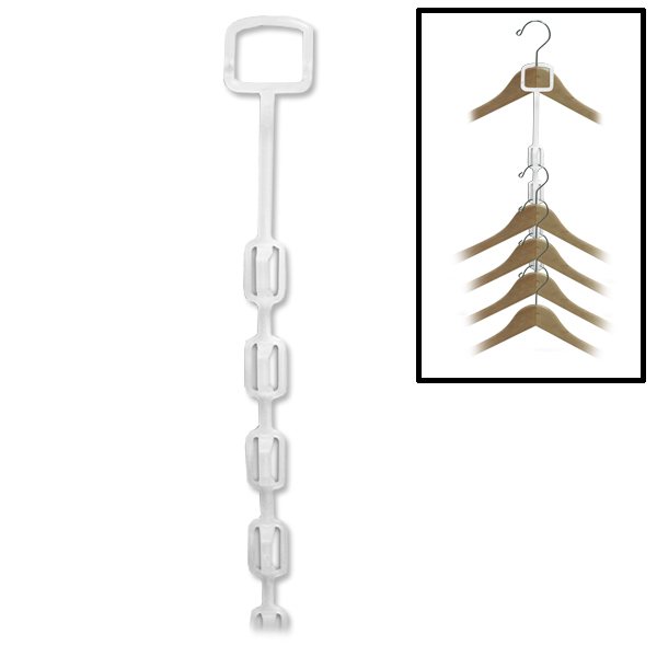 16 inch hanger connector for linking hangers together on retail clothing racks