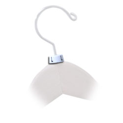 Snap on size markers for clothing hangers in XS through XXXL sizes