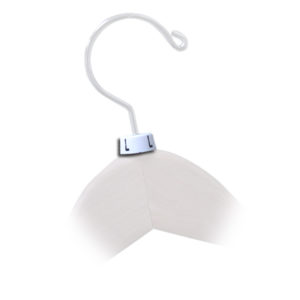 Snap on size markers for clothing hangers in XS through XXXL sizes