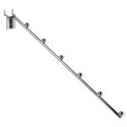 Pegboard ball waterfall arm with 6 chrome ball tips