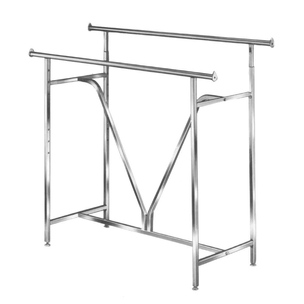 Extra heavy V construction double garment rack