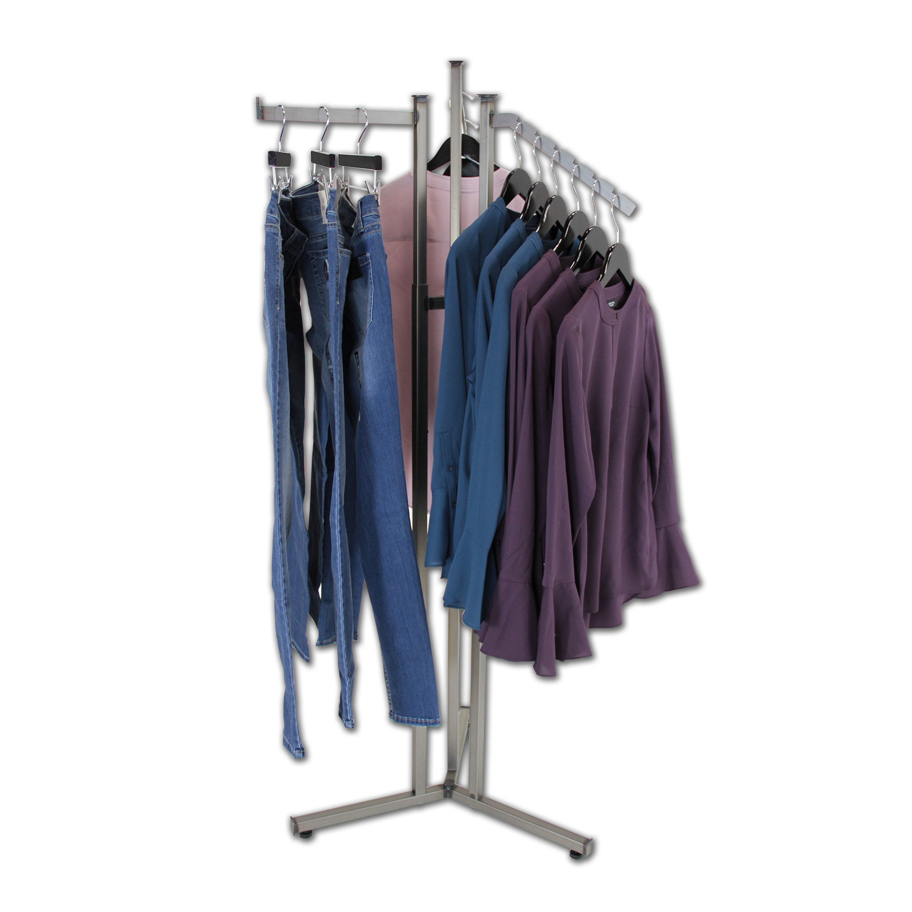Aaron Contemporary 3 Way Raw Steel Rack w/ Finials - Image 2