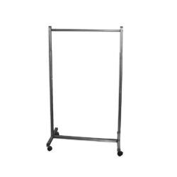 Raw steel rolling garment rack for retail and industrial use