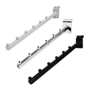 6 ball waterfall square tubing for slatwall cascading garment display