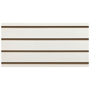 3″ O.C. White MDF Slatwall – 18mm