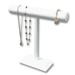 White Leatherette Jewelry Displays