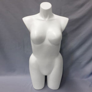 Women's 3/4 torso form for displaying tops blouses and dresses in retail stores