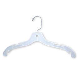 17 inch standard weight dress and blouse hanger for retail clothing display