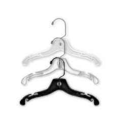 10 inch children heavy weight wood top hanger with chrome hook closeout