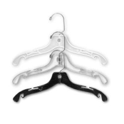 14 inch children heavy weight wood top hanger with chrome hook closeout