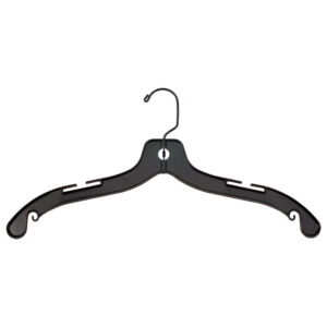 H2310 Black Plastic Hanger with Black Hardware-web