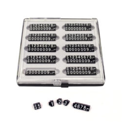 Price cube set with white number inserts for retail merchandise pricing displays