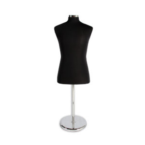 Coat form with adjustable base for retail store outerwear merchandising