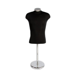 Shirt form with adjustable base for retail store shirt merchandising