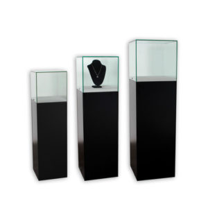 frameless pedestal case large JPED16 open lid detail