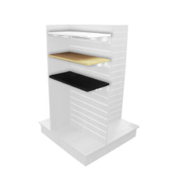 Wood shelves for 24 inch wide slatwall displays retail merchandise shelving