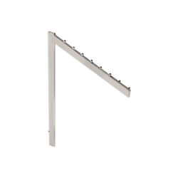 Slant arm replacement for rectangular tubing garment racks